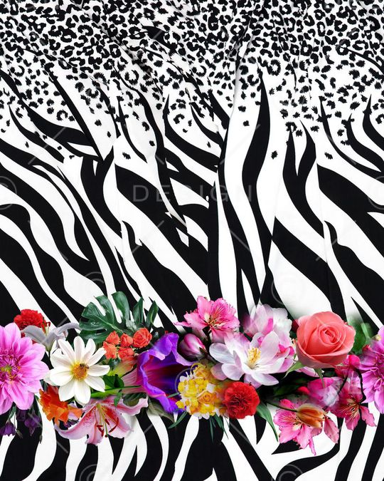 抽象 几何 花卉 混搭印花华亿平台图片