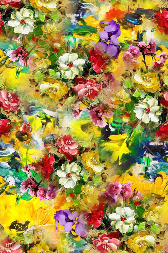 花卉 绚丽 富贵 华丽印花华亿平台图片