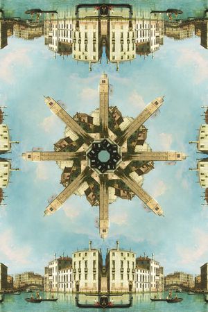 定位 方巾 油画 城市印花华亿平台图片