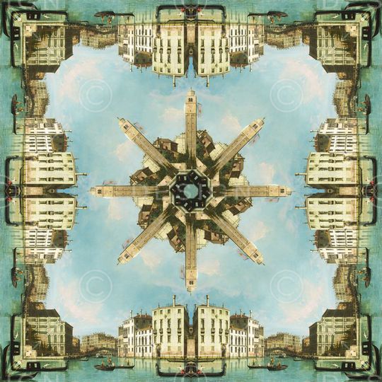 定位 方巾 油画 城市印花华亿平台图片