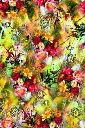 迷人花卉 富贵 华丽印花华亿平台图片