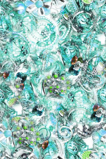 252170-WT123写实珠宝首饰奢华花卉印花