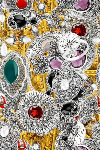 252176-奢华写实珠宝首饰印花华亿平台