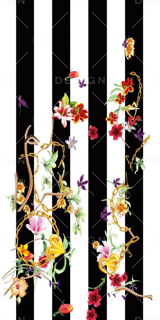 几何 条纹 花卉 混搭印花华亿平台图片