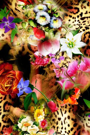 花卉 豹纹 动物纹印花华亿平台图片