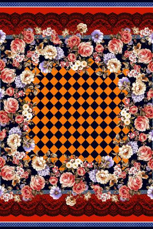 花卉印花华亿平台图片