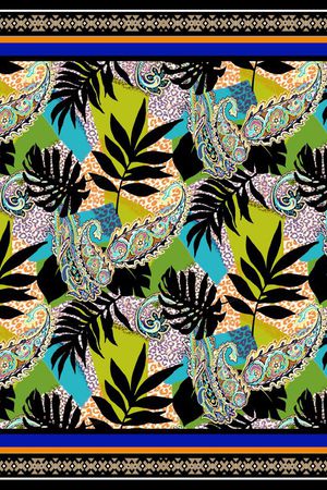 佩斯利印花华亿平台图片