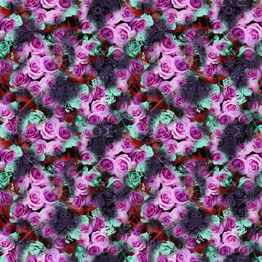 老年装 老年人 花卉  玫瑰印花华亿平台图片