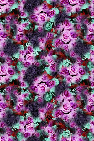 老年装 老年人 花卉  玫瑰印花华亿平台图片