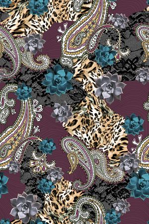 老年装 老人 佩斯利 动物纹 豹纹印花华亿平台图片