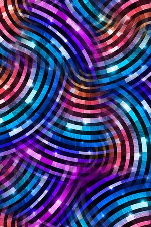 几何 圆圈 彩圈 光线印花华亿平台图片