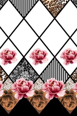 定位 几何 蕾丝 菱形 方块 花卉印花华亿平台图片