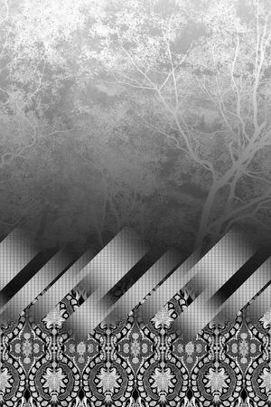 单色 定位 复古 花卉 渐变印花华亿平台图片