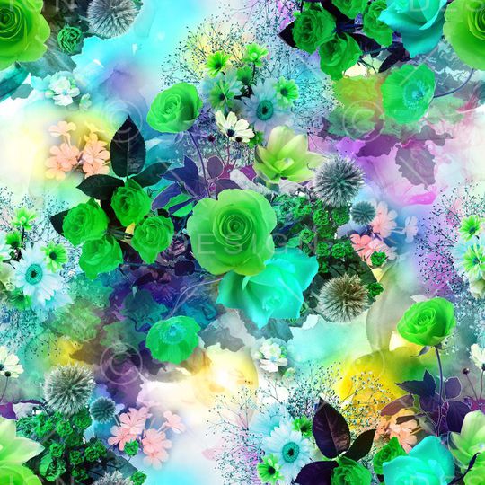 花卉印花华亿平台图片