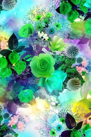 花卉印花华亿平台图片