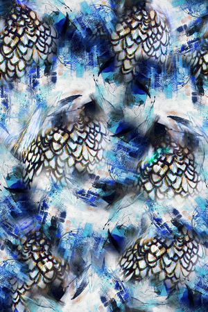 抽象 肌理 数码印花华亿平台图片