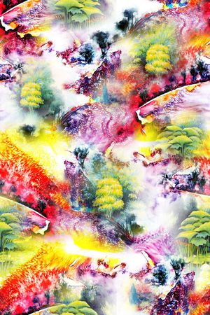 华丽 富贵 肌理 风景印花华亿平台图片