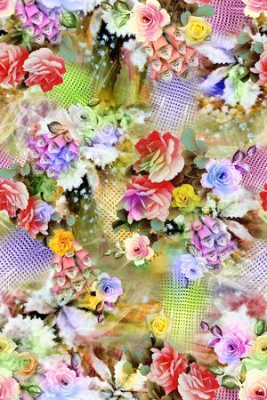 花卉  针织肌理 印花华亿平台图片