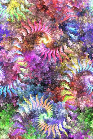 抽象 海螺形状 漩涡 绚丽印花华亿平台图片