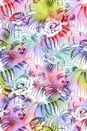 热带风情 棕榈树 印花华亿平台图片