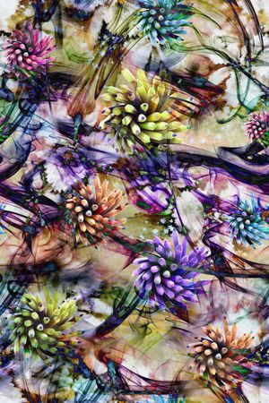 铅笔 水墨 肌理印花华亿平台图片