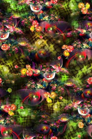 肌理 抽象 炫彩 暗黑印花华亿平台图片