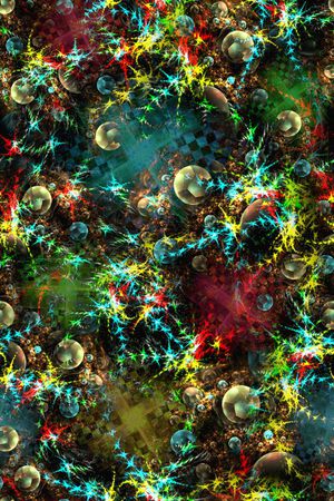 肌理 抽象 炫彩 暗黑 科幻印花华亿平台图片