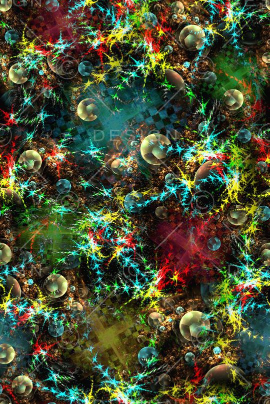 肌理 抽象 炫彩 暗黑 科幻印花华亿平台图片