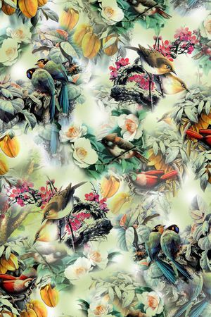 花卉 肌理 炫彩印花华亿平台图片