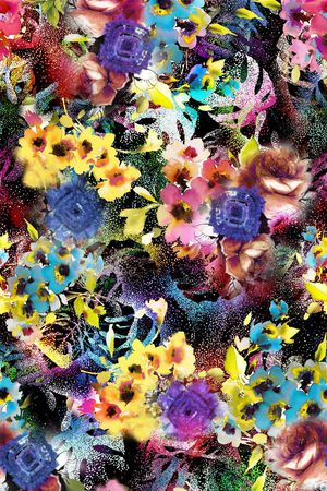 花卉 肌理 迷人华亿平台印花华亿平台图片