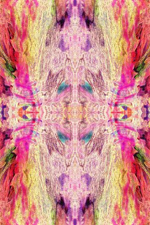 对称 镜像 抽象 肌理 线条印花华亿平台图片