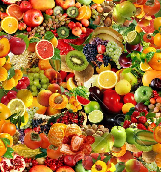 水果 写实 照片 拼贴印花华亿平台图片