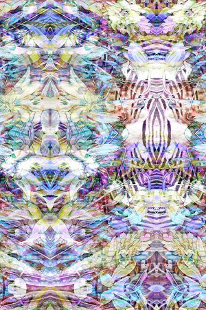 热带风情 芭蕉 对称 镜像 植物 花卉 水彩 清新 淡雅印花华亿平台图片