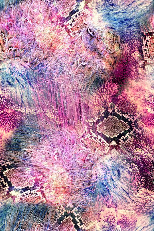 蛇纹 动物纹 皮毛 紫色 梦幻 高贵印花华亿平台图片