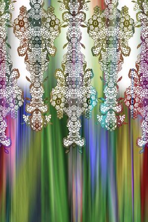 定位 蕾丝 彩条 抽象 高贵 时尚印花华亿平台图片