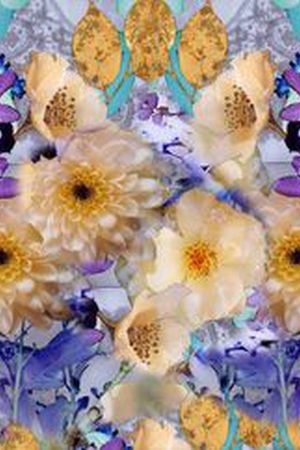 花卉 大花 丝巾 长巾 时尚 大气印花华亿平台图片