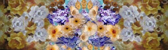 花卉 大花 丝巾 长巾 时尚 大气印花华亿平台图片