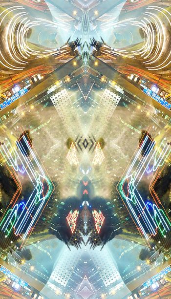 253759-对称抽象朦胧城市风景