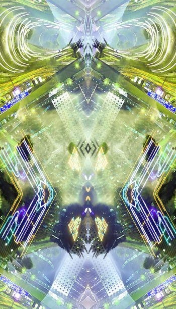 253761-对称抽象朦胧城市风景