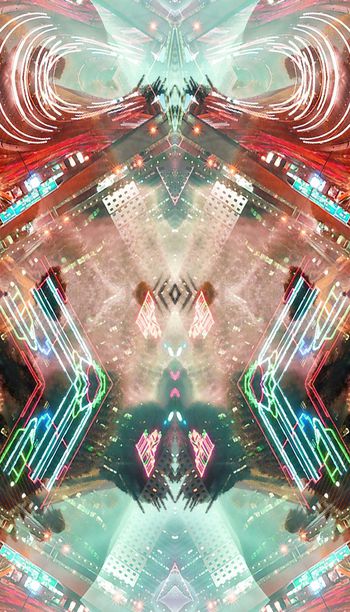 253762-对称抽象朦胧城市风景