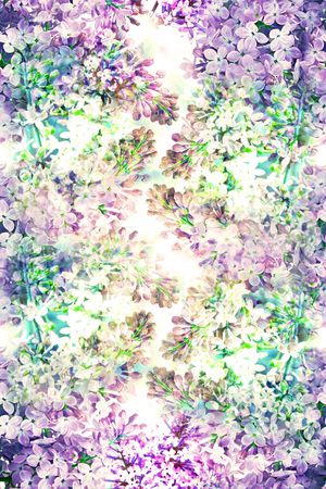 清新 淡雅 花卉 小清新 紫藤花印花华亿平台图片