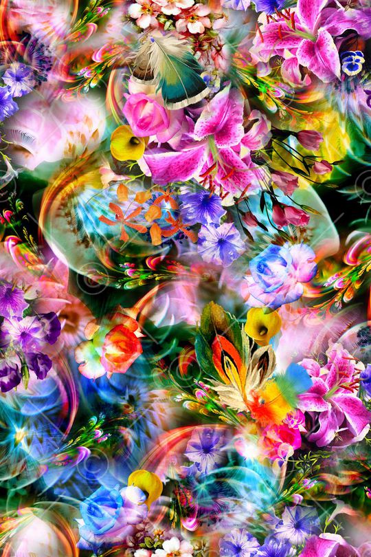 多彩 花卉 照片 写实 迷人 炫彩印花华亿平台图片