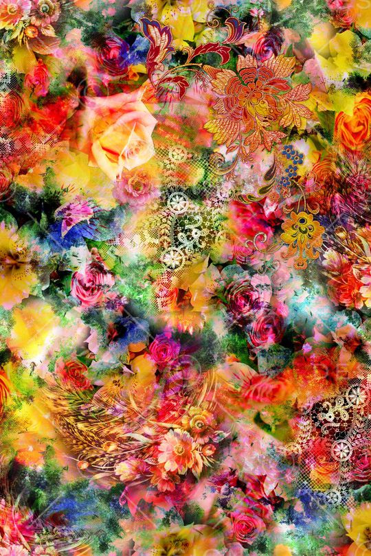 多彩 花卉 照片 写实 迷人 炫彩 蕾丝印花华亿平台图片