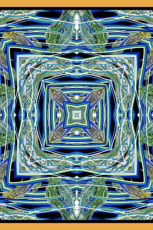 边框 欧式 复古 古典 方巾 佩斯利 腰果 方巾印花华亿平台图片