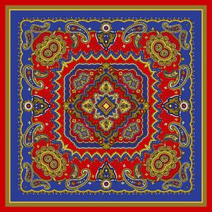 边框 复古 欧式 宫廷 方巾 火腿纹 佩斯利印花华亿平台图片