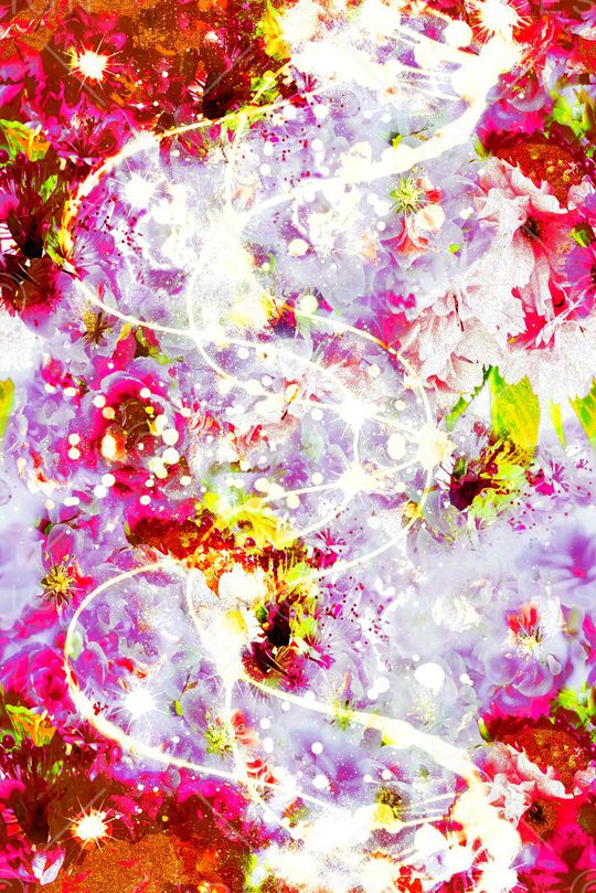 璀璨 闪烁 花卉 高贵 富贵印花华亿平台图片