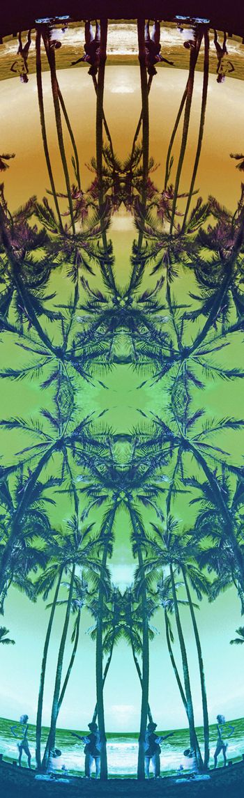 254768-渐变热带椰子树休闲风度假印花长巾