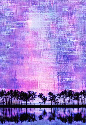 254772-椰子树休闲风度假笔触印花华亿平台