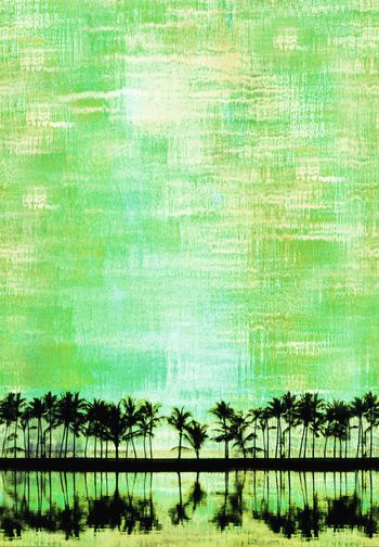 254773-椰子树休闲风度假笔触印花华亿平台