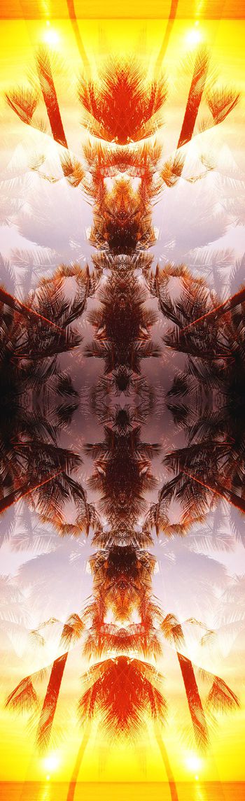 254788-WT135椰子树休闲风度假对称印花